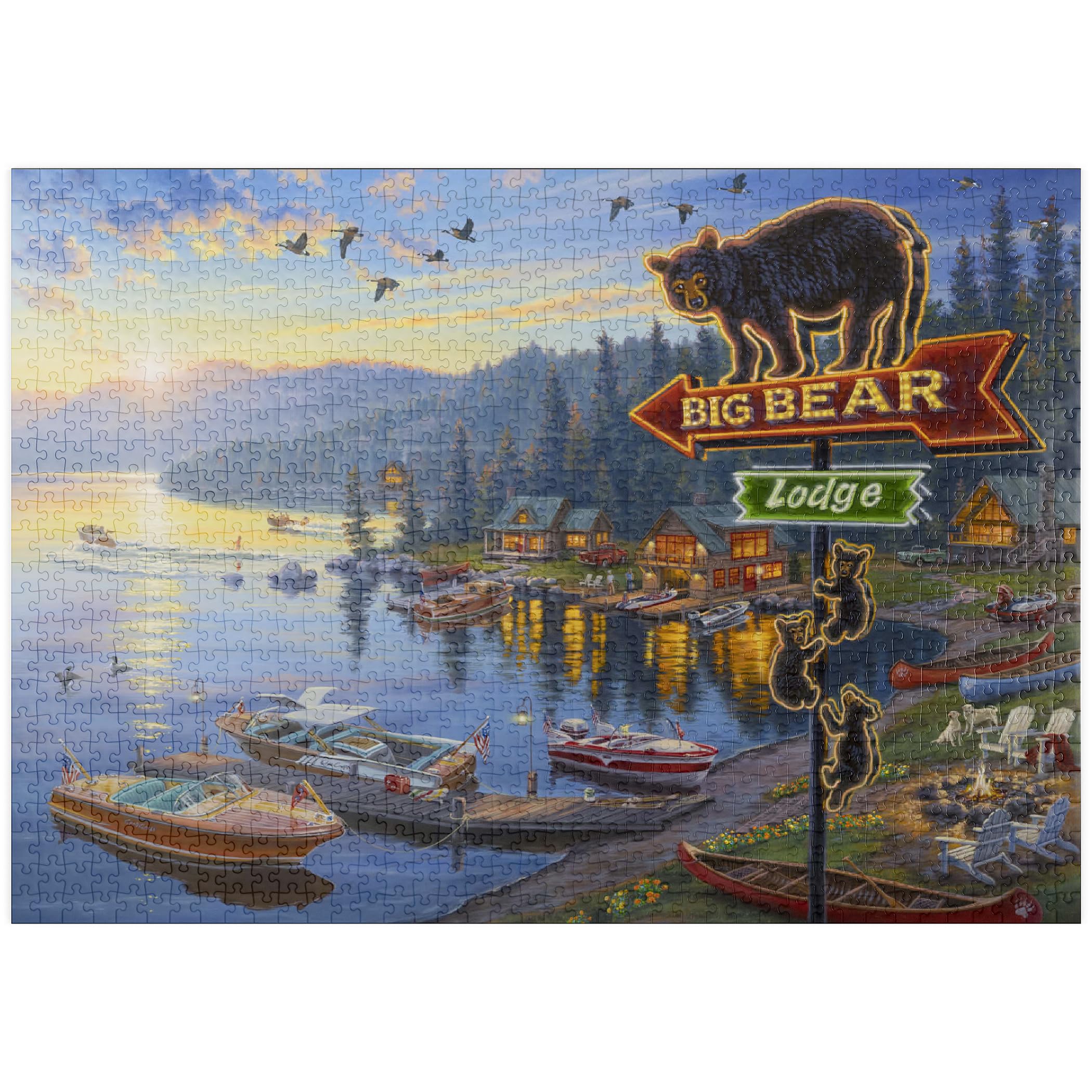 MyPuzzle Adventures In The Big Bear Lodge - Premium 1000 Pieces Puzzle - MyPuzzle special collection from Puzzle Galaxy