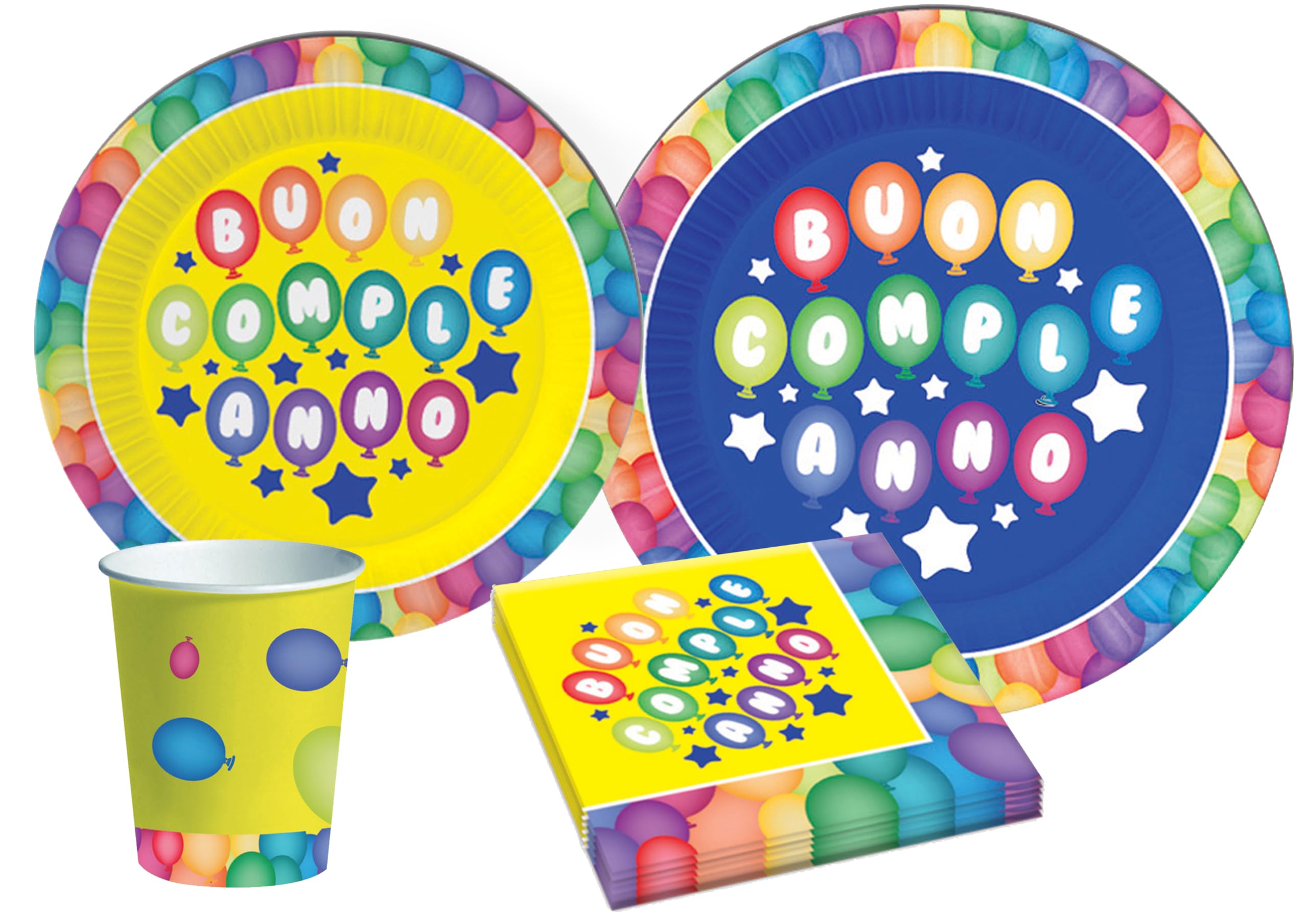 Ciao Y4637 Table Party Kits, Single, Multicolour, 24 People