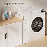 VonHaus Holbrook Slim Bathroom Storage Unit White Narrow Cabinet with Drawer view 5