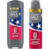 Dove Men Body Wash &amp; Deodorant Regimen Pack All Star Comfort 2 Count | Limited Edition FIFA for Men for Hydrated Soft Skin &amp; Odor Protection