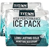 Arctic Zone Titan Deep Freeze Ice Pack- (2 Pack) 600 Gram High Performance Ice Pack - Long-Lasting, Puncture-Resistant Cold Pack Filled with Non-Toxic Gel…