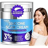 Reatoy Silicone Scar Cream for Surgical Scars, 3% Dimethicone Complex Silicone Scar Gel for Old & New Scars, C-Section, Pregnancy, Acne, Injury, Keloids, Burns, Non-Irritating Scar Removal Cream(55ML)