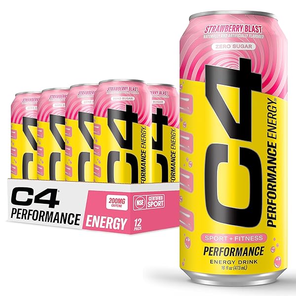 CELLUCOR C4 PERFORMANCE ENERGY DRINK | STRAWBERRY BLAST...