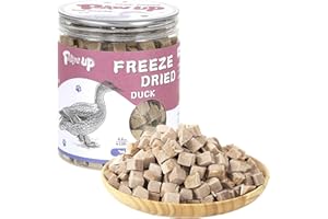 PAWUP Freeze Dried Duck Treats for Cats Dogs, Rawhide Free Freeze-Dried Raw Food Topper, High Protein, Gluten&Grain Free, 4.6oz