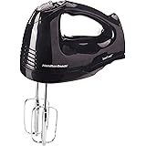 Hamilton Beach Hand Mixer with Snap-on Case, Black
