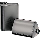 Herdio 6.5 Inches Outdoor Speakers Waterproof Wired 200 Watt with Powerful Bass,Wall Mount Speakers for Patio Garage Covered 