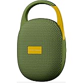 DYNASTY PROAUDIO SB-POD Ultra-Portable Bluetooth Speaker with LED Ambient Lights, IPX7 Waterproof & Dustproof, Blueotooth 5.3, HD Sound, Punch Bass, Integrated Carabiner, Stereo Pairing (Green)