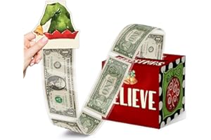 DEANHOT Christmas Party Gifts, Merry Christmas Cash Box Gifts, Xmas Money Gift Box with Christmas Hat Pull Out Card and Cash Holder, Xmas Money Gift Boxes for Boys Girls, Merry Christmas Party Decorations