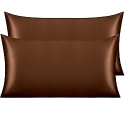 NTBAY 2 Pack Satin King Pillowcases for Hair and