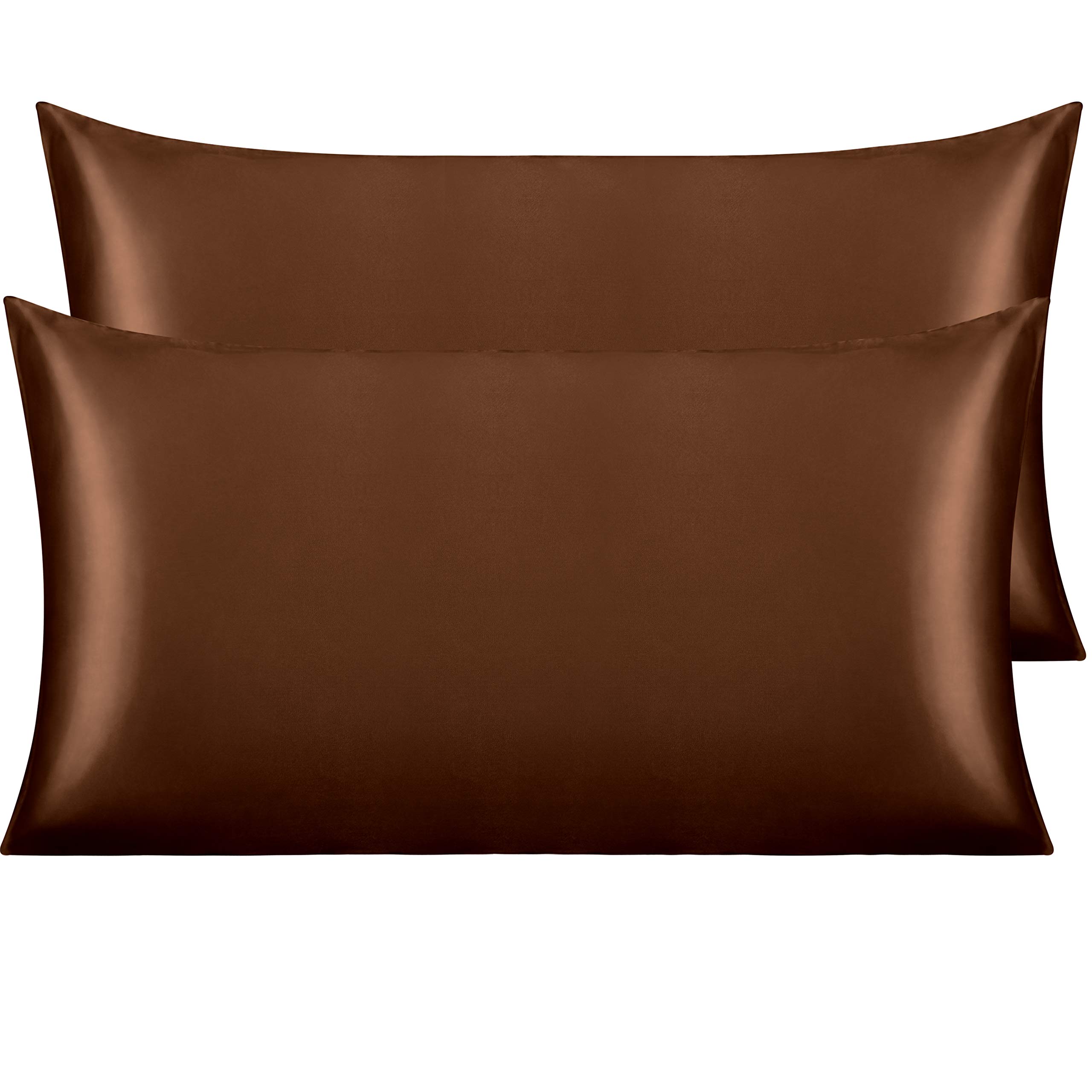 NTBAY 2 Pack Satin King Pillowcases for Hair and