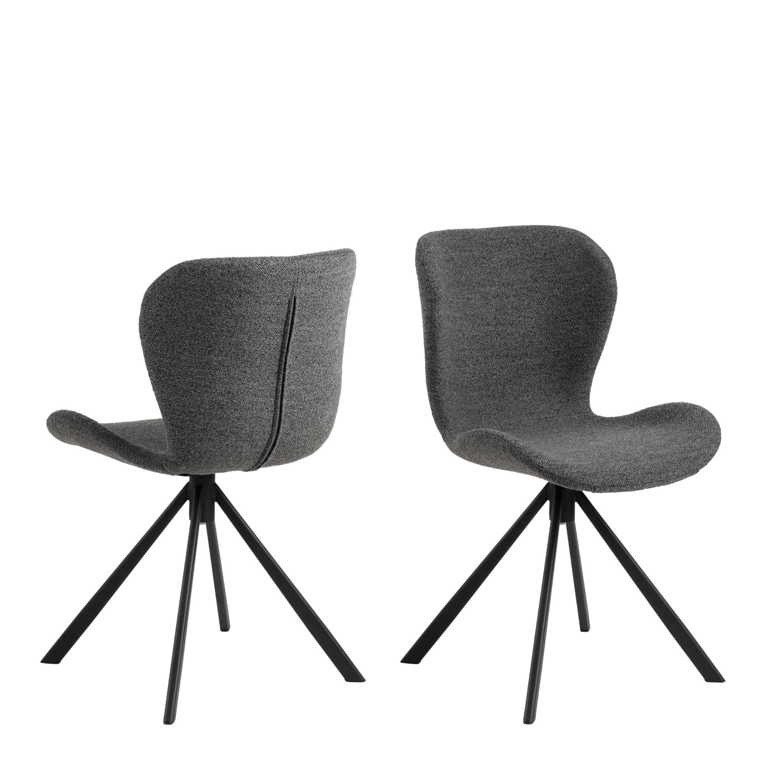 Furniture To Go | Batilda, Grey, Swivel Dining Chairs Set of 2