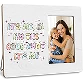 DIMSEOIUS Aunt Picture Frame, Auntie Gifts from Niece Nephew, I'm the Cool Aunt Frames Fits 4x6 Photo