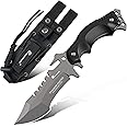 HX OUTDOORS Full Tang Camping Knife, Fixed Blade Survival Knife with Sheath and Handle for Outdoor, EDC, Hunting