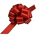 Large Red Ribbon Pull Bows - 9" Wide, Set of 6, 4th of July, Presents, Wreath, Fundraiser, Decoration, Office, Christmas, Big Gift Bows, Gift Basket, Valentine's Day, President's Day, Memorial Day