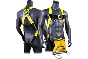 KwikSafety - Charlotte, NC - TORNADO Fall Protection Safety Harness [Full Body Single D-Ring] Construction ANSI Tested OSHA