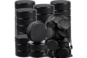 Zealor 6/12/30PCS Sport Foam Hockey Pucks, 3 Inch Mini Soft Foam Hockey Pucks with Mesh Bag Colored for Adult Indoor Outdoor Use Sport Game Classic Training and Practicing