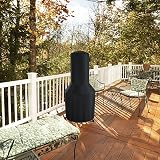 Tonhui Chimenea Cover Waterproof Windproof Oxford Fabric 122x29x61cm Black view 6
