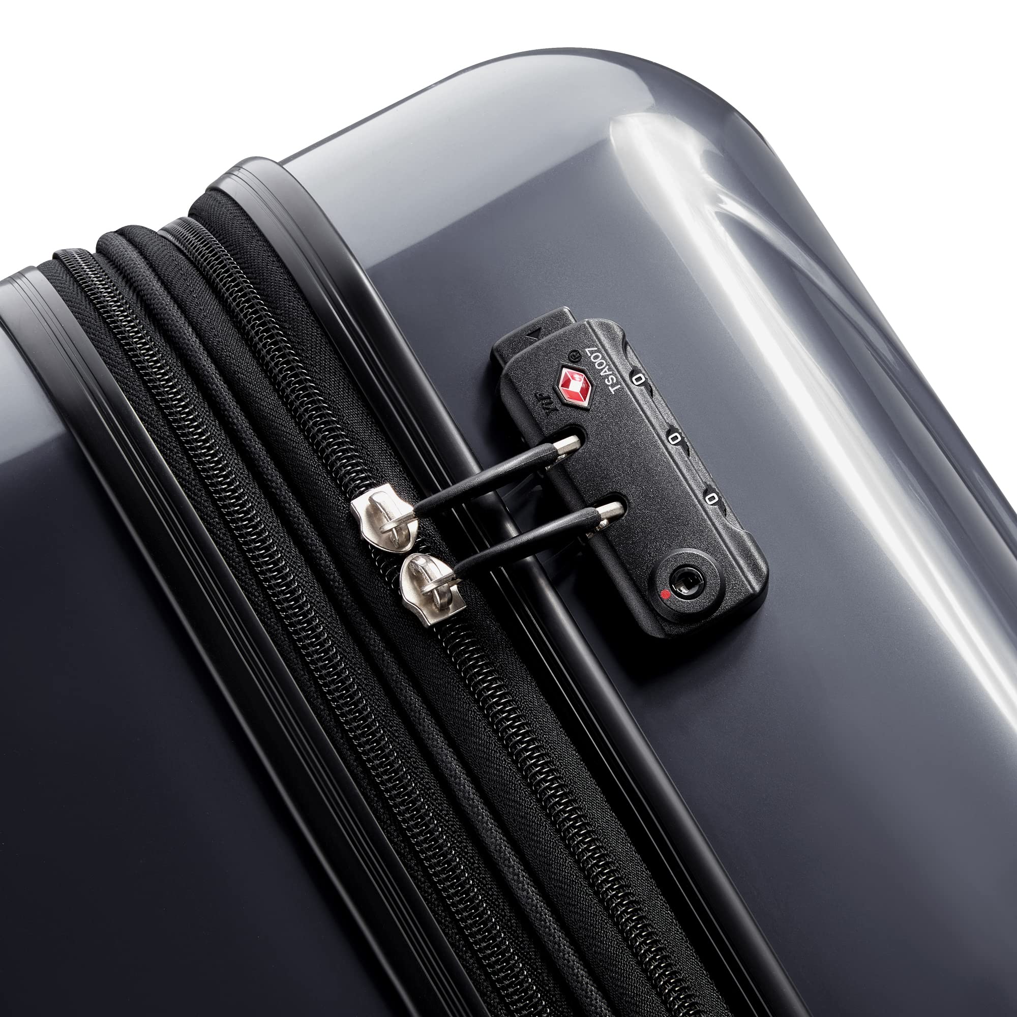 DELSEY PARIS Helium Aero Hardside Expandable Luggage with Spinner Wheels, Titanium, Checked-Medium 24 Inch