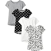 The Children's Place Girls' Short Sleeve Graphic High Low Top