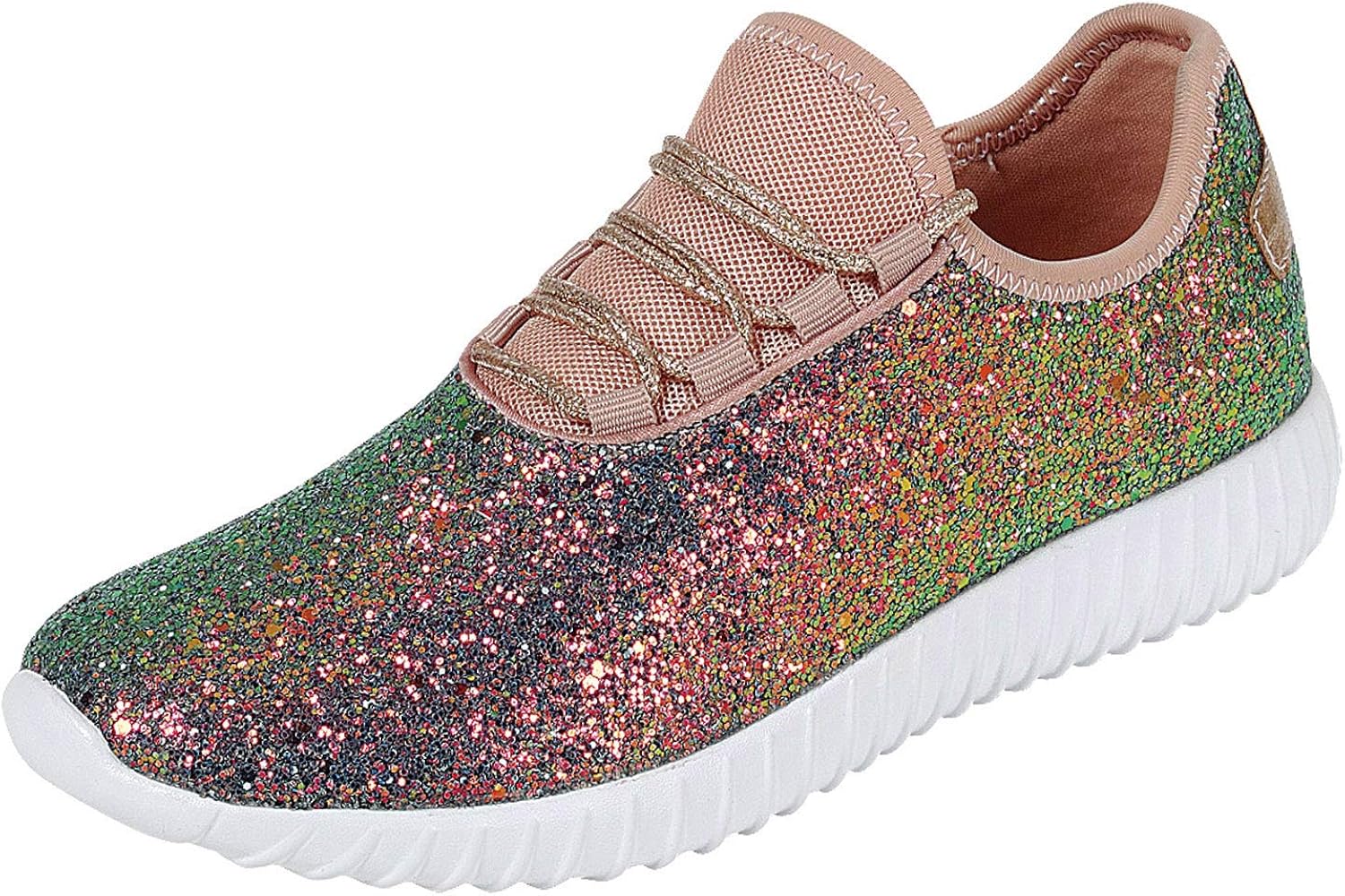 pink glitter tennis shoes
