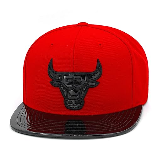Mitchell Ness Chicago Bulls Snapback Hat for Men Red/Black