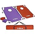 ZENY Portable PVC Framed Cornhole Set with 8 Bean Bags and Carry Bag 3x2-feet, Lightweight Corn Hole Boards for Outdoor Indoor Play