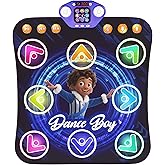 Dance Mat Toys for 3-12 Year Old Kids,Bluetooth Dance Pad with Light-Up 8 Keys,Interactive Dance Game with 4 Modes,Non-Slip & Built-in Music,Christmas Birthday Gift for Boys,Girls