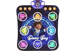 TOOLION Dance Mat Toys for 3-12 Year Old Kids,Bluetooth Dance Pad with Light-Up 8 Keys,Interactive Dance Game with 4 Modes,Non-Slip & Built-in Music,Christmas Birthday Gift for Boys,Girls