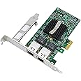 Jeirdus for Intel 82576 Chip E1G42ET 1.25G Gigabit PCI Express 2.0 X1 Ethernet Converged Network Adapter (NIC), Dual RJ45 Copper Ports