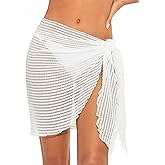 Tournesol Women's Sarong Crochet Cover Up Skirt Short Beach Wrap Skirts Sheer Bikini Bathing Suit Wraps S-XXL