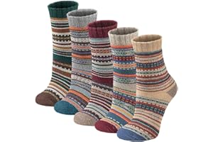 Trifabricy Wool Socks - Vintage Winter Warm Wool Socks for Women, Soft Cozy Thick Knit Boots Sock Gifts for Women Men