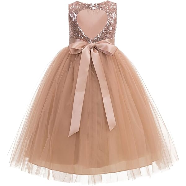 Amazon.com: Kid's Dream Girls Gold Sequin Double Mesh Flower Girl Dress ,Color:Gold,Size:10: Special Occasion Dresses: Clothing, Shoes & Jewelry