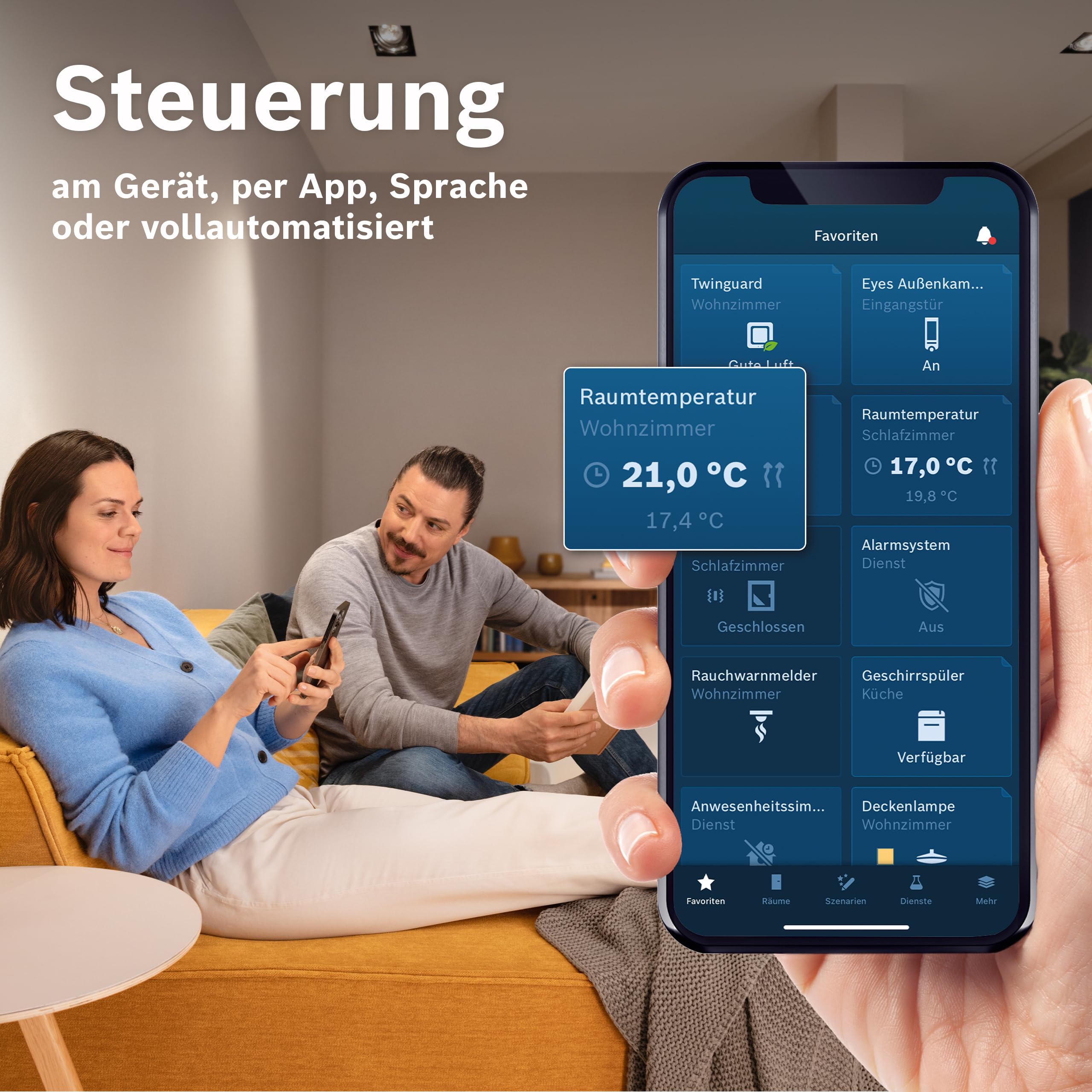 Bosch Smart Home Heizkörperthermostat II [+M], smartes Thermostat, Flexible Nutzung im Bosch Smart Home System oder in herstellerübergreifend in Matter, anthrazit Systemen 5