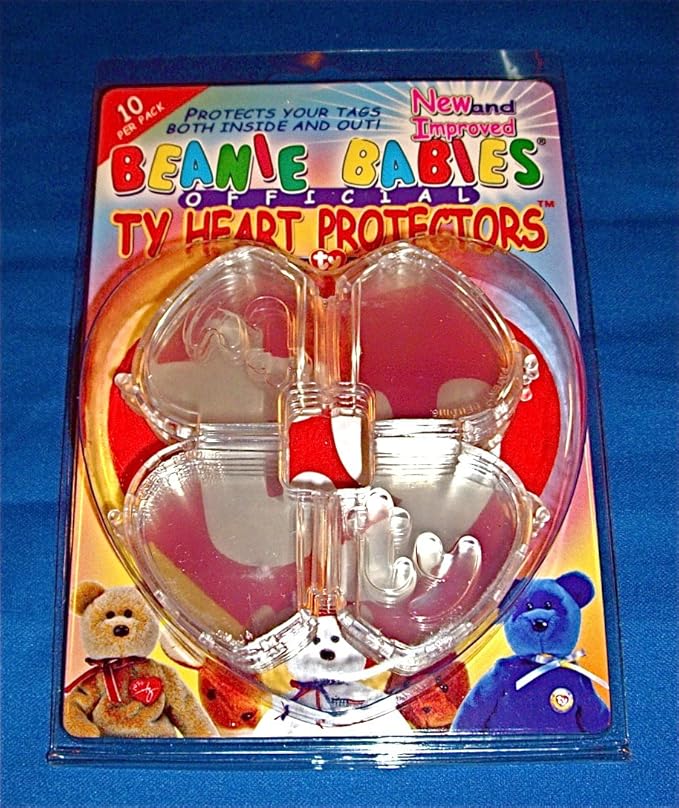 TY BEANIE BABIES - OFFICIAL TY HEART PROTECTORS (10 PER PACK): Amazon
