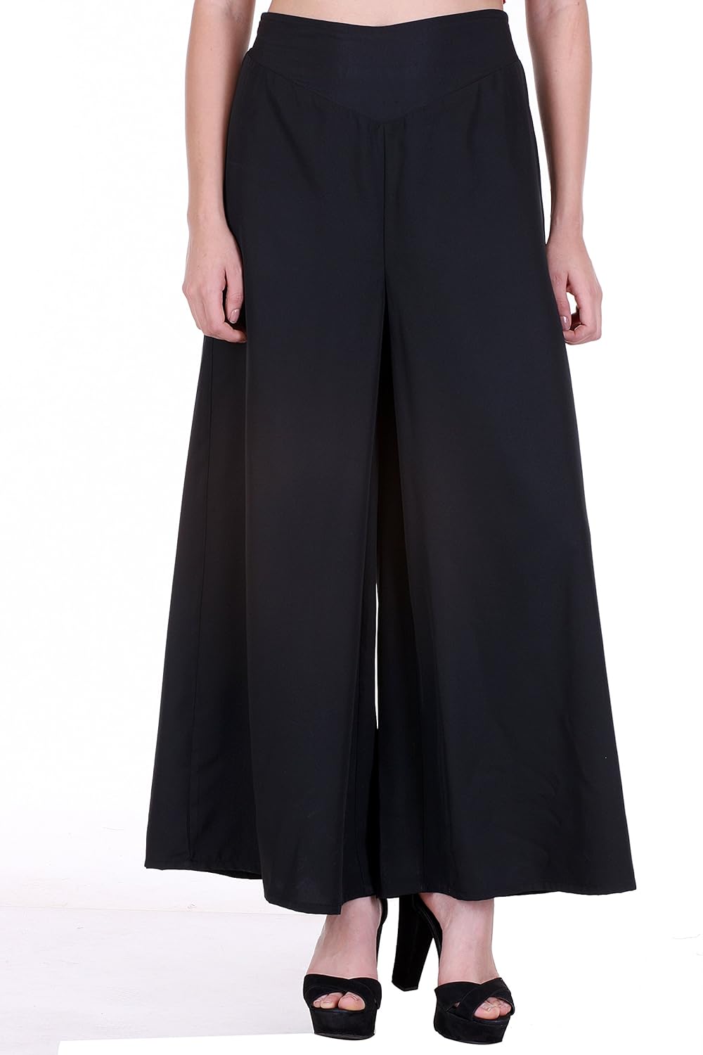 deewa crepe solids palazzo for women