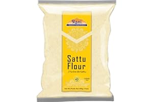 Rani Sattu Flour (Roasted Chana Gram) 14oz (400g) ~ Natural, Salt-Free | Vegan | No Colors | Gluten Friendly | Non-GMO | Kosh