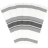 Black Dish Towels - Super Absorbent, Lint-Free, 6 Pack, 100% Cotton, 30"x20" Black Cotton Striped Kitchen Towels - Washable, Durable, Lint-Free All-Season Tea Towels - Extra Large & Reusable (6 Pack)