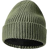 GDTOGRT Beanie for Women Men, Unisex Wool Knit Warm Fleece Lined Cuffed Winter Hat Cap