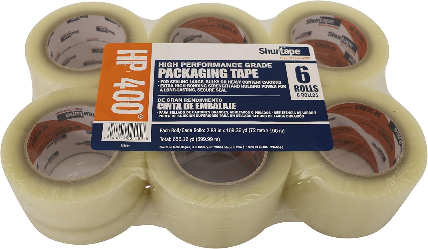 Shurtape HP400 HighPerformance Grade Packaging Tape 3 in