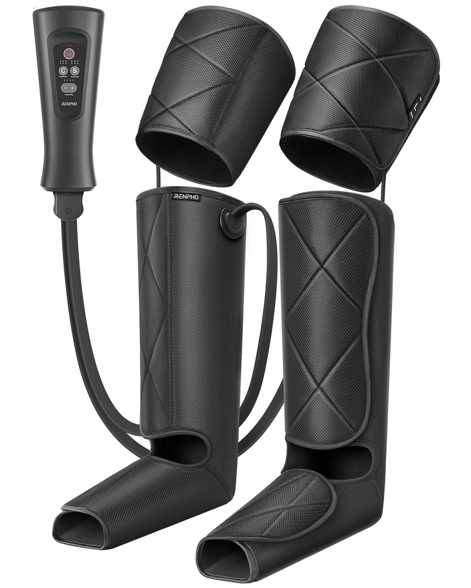 Photo 1 of RENPHO Leg Massager FSA HSA Eligible, Air Compression Massager for Circulation Pain Relief, Effective for Father Mother Reduce Swelling-Black