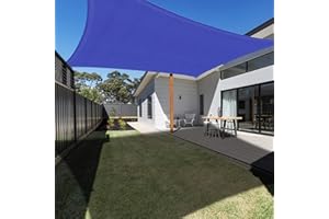 Ankuka Waterproof Sun Shade Sails Canopy Awning Shelter, UV Blockage Backyard Patio Garden Carport(10'x13', Blue)