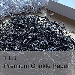 MARSROAM 1 LB Black Crinkle Paper Filler for Gift