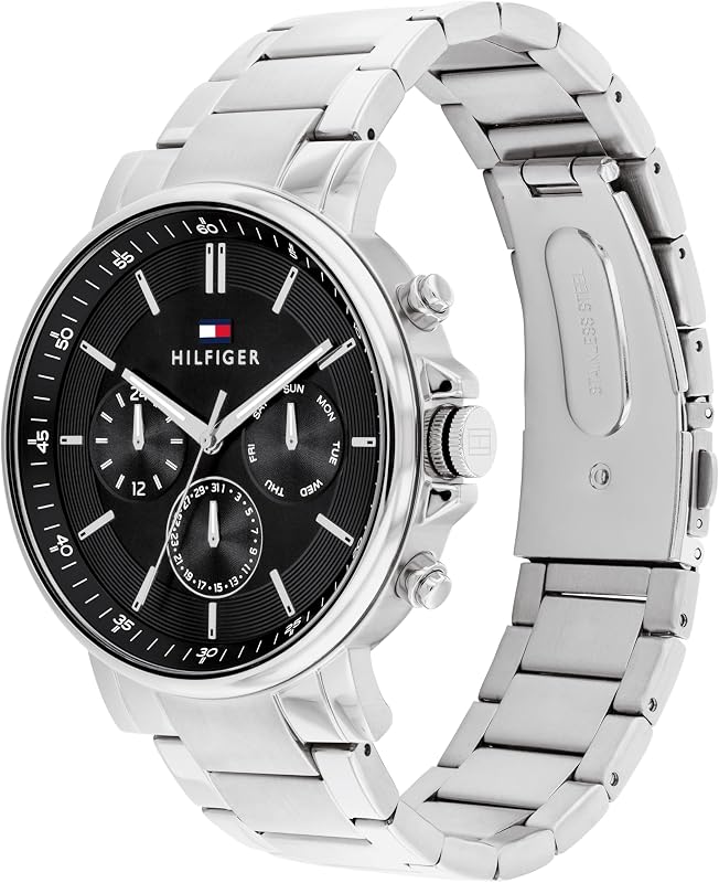 Montre Analogique Multifunction à Quartz pour Homme avec Bracelet en Acier Inoxydable argenté - 1710667 — photo 2 sur 6