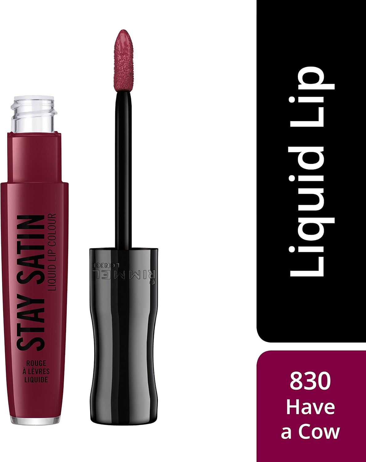 Rimmel London Stay Satin Liquid Lipstick, Have A Cow, 830 Have A Cow - Image 3
