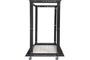 32U 4 Post Open Frame 19" Network Server Rack Cabinet Adjustable Depth 24"-37" for Network Or Server New!