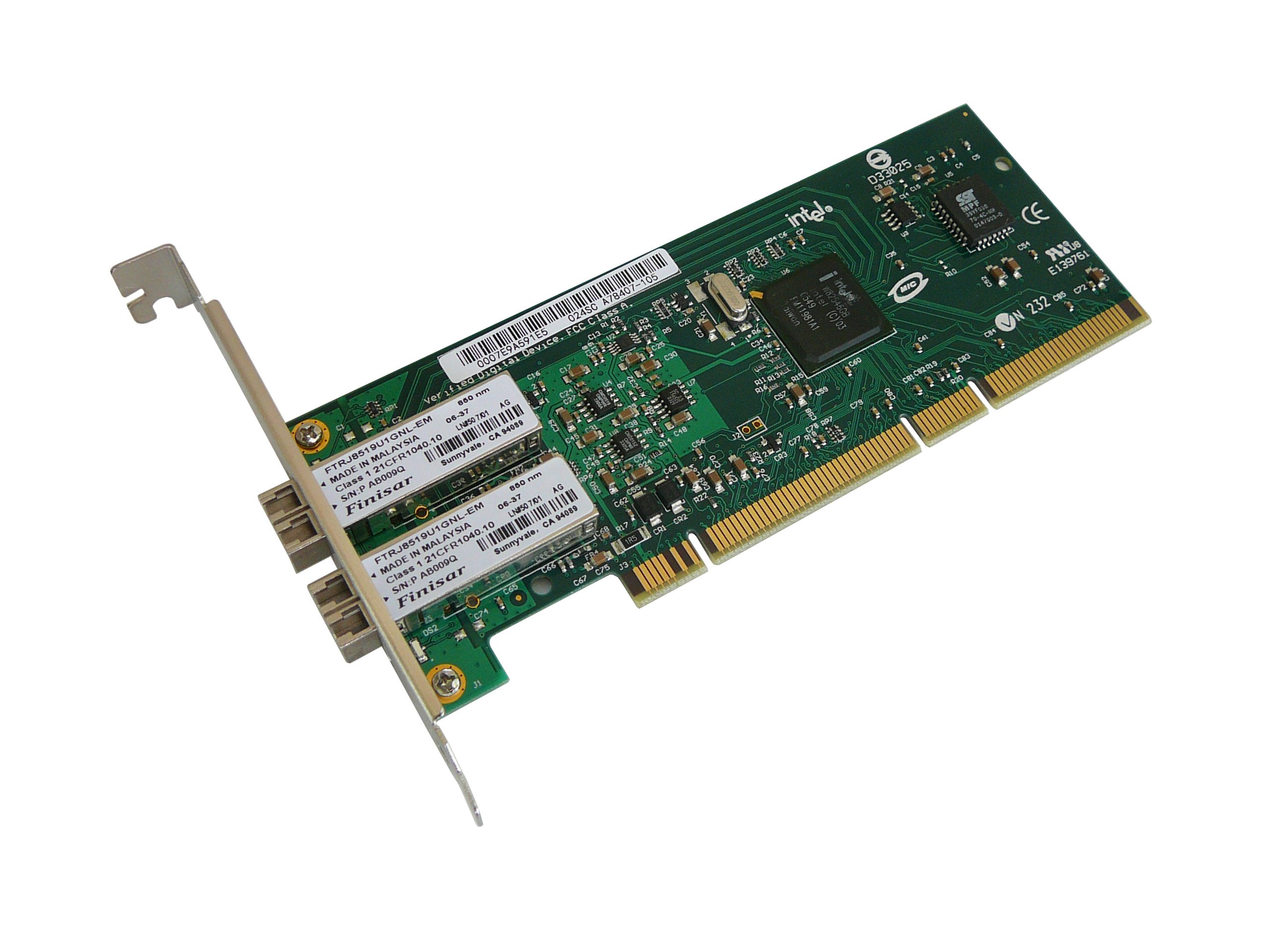 KALEA-INFORMATIQUE 2-port Gigabit Ethernet over OPTICAL FIBRE Network Controller Card on PCI-X (PCIX 133MHz) slot for PC or Server with PC82546GB Chipset