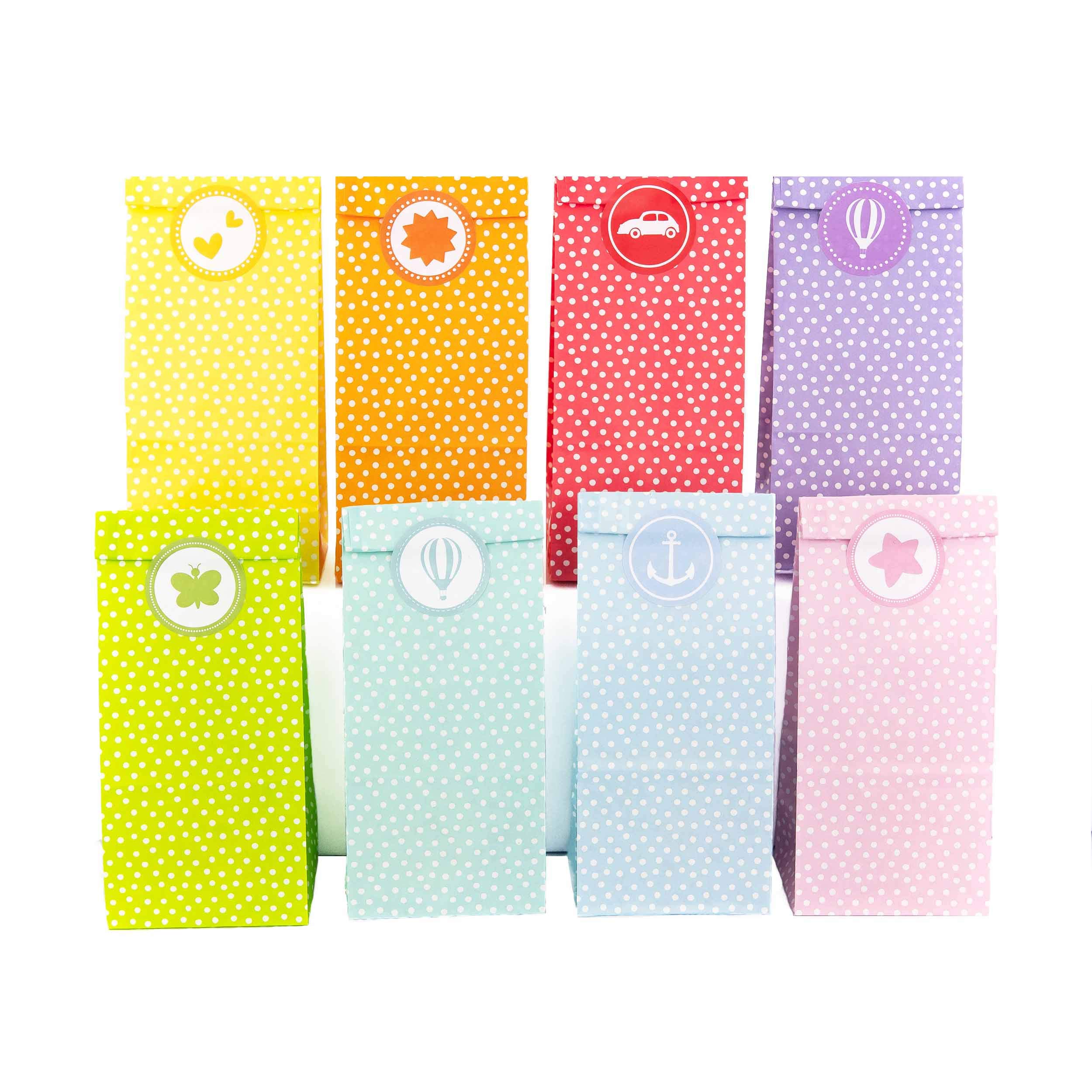 Papierdrachen 24 gift bags for birthdays - fill them and give them as presents - a little thank you to your guests