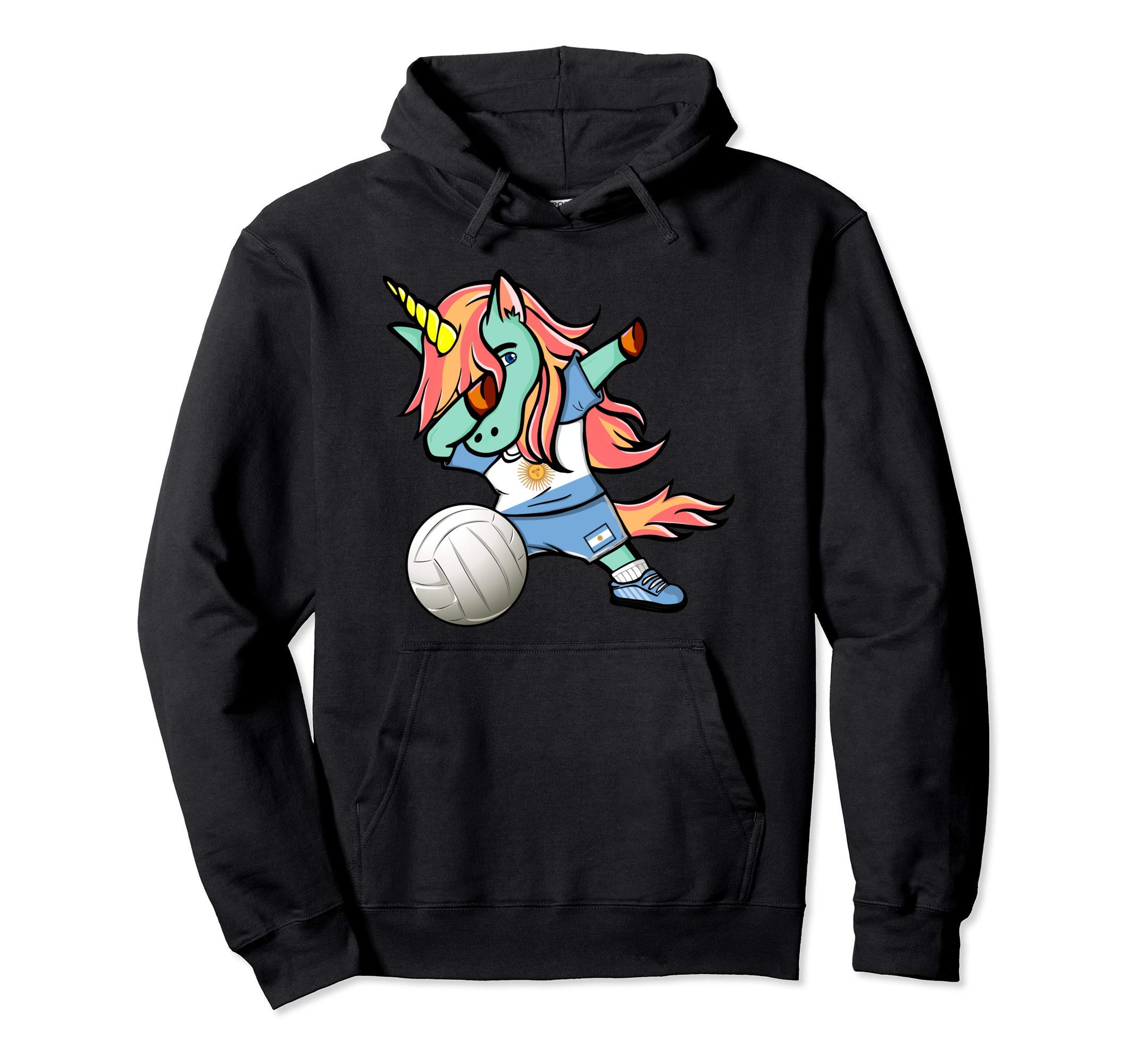 Unicorn Argentina Volleyball Lovers Jersey Argentinian Flag Pullover Hoodie