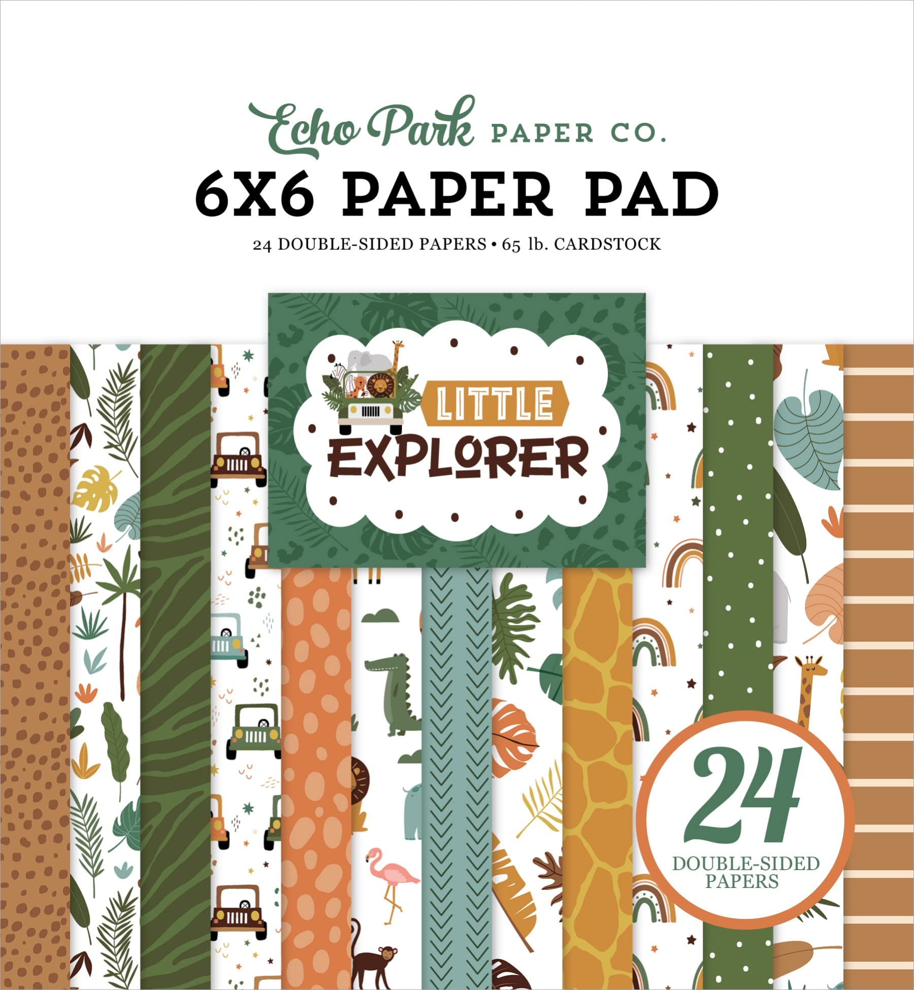Echo Park Double-Sided Paper Pad 6"X6" 24/Pkg-Little Explorer