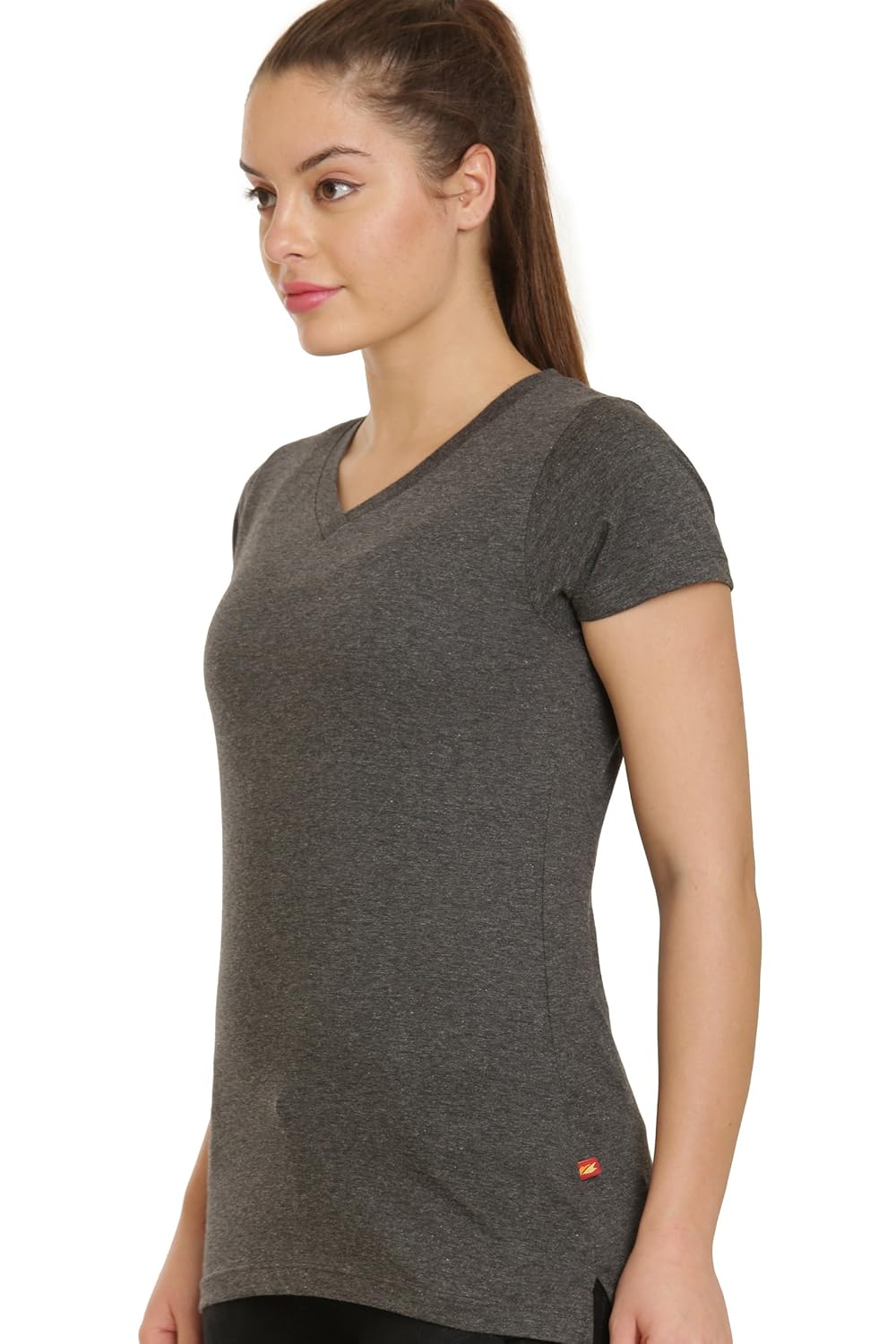 goldstroms women's plain sports/yoga v-neck plain tee/top